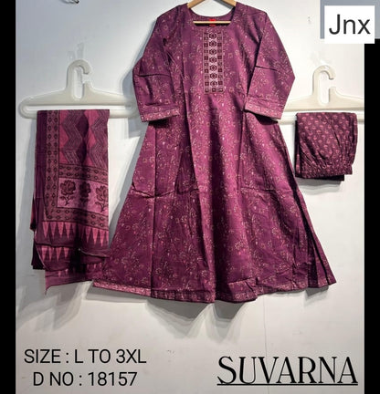 Suvarna Jnx Cambric Cotton Readymade Anarkali Suits Manufacturer Ahmedabad