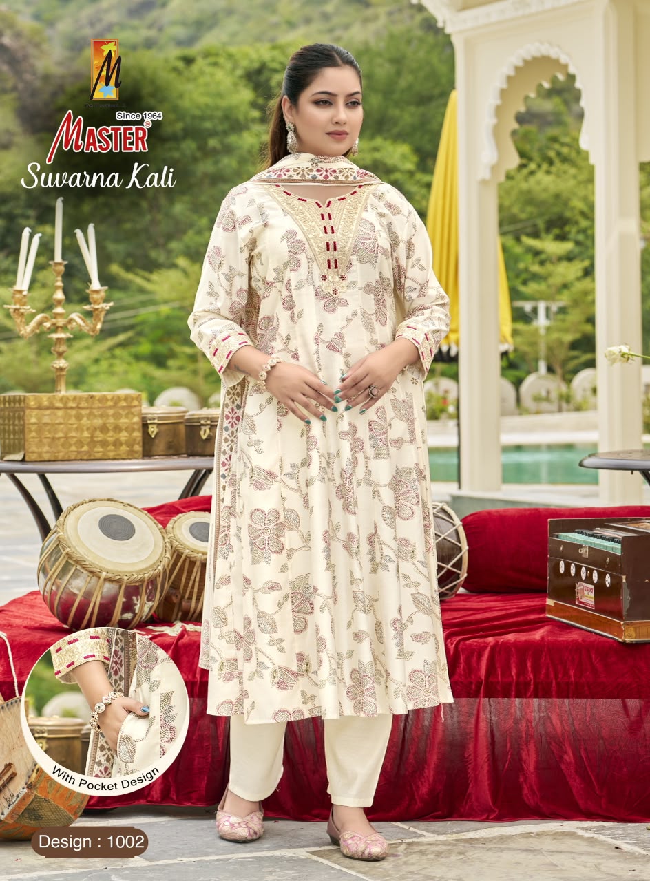 Suvarna Kali Master Gadwal Readymade Anarkali Suits Supplier Gujarat