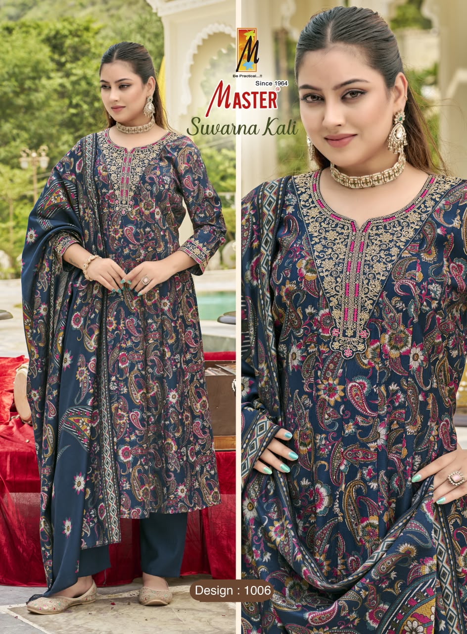 Suvarna Kali Master Gadwal Readymade Anarkali Suits Supplier Gujarat