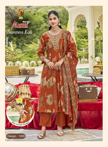 Suvarna Kali Master Gadwal Readymade Anarkali Suits Supplier Gujarat