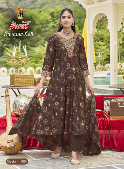 Suvarna Kali Master Gadwal Readymade Anarkali Suits Supplier Gujarat