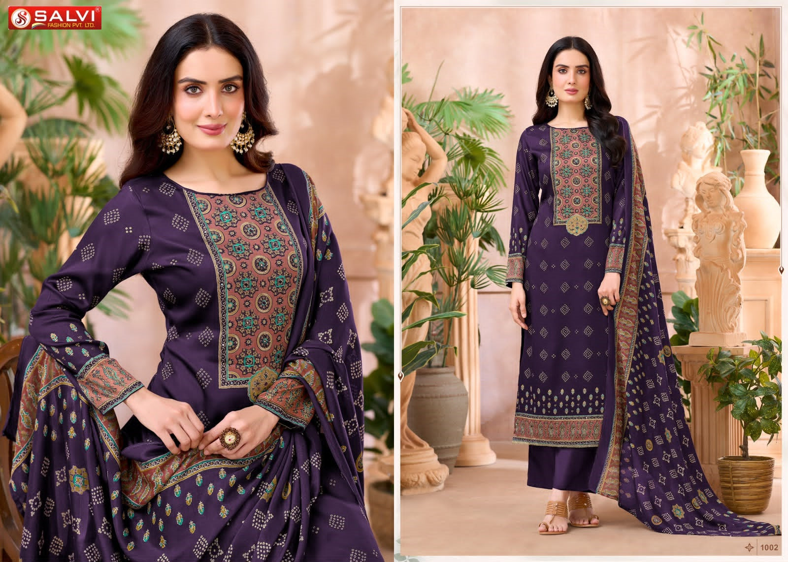 Suvarna Salvi Fashion Gaji Silk Pant Style Suits Manufacturer Ahmedabad
