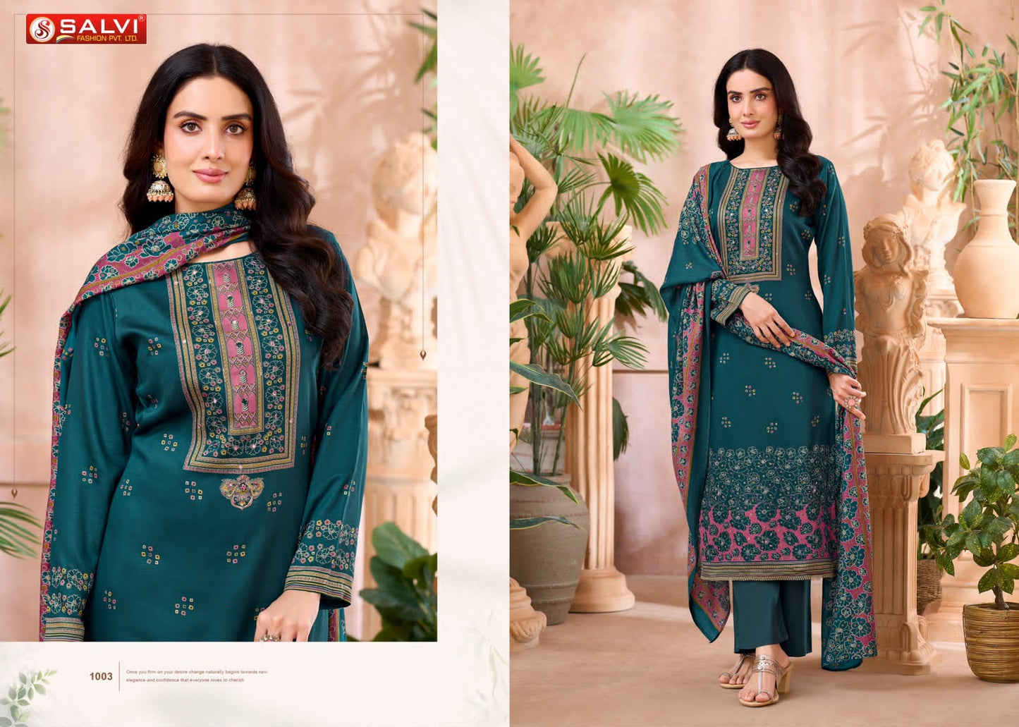 Suvarna Salvi Fashion Gaji Silk Pant Style Suits Manufacturer Ahmedabad