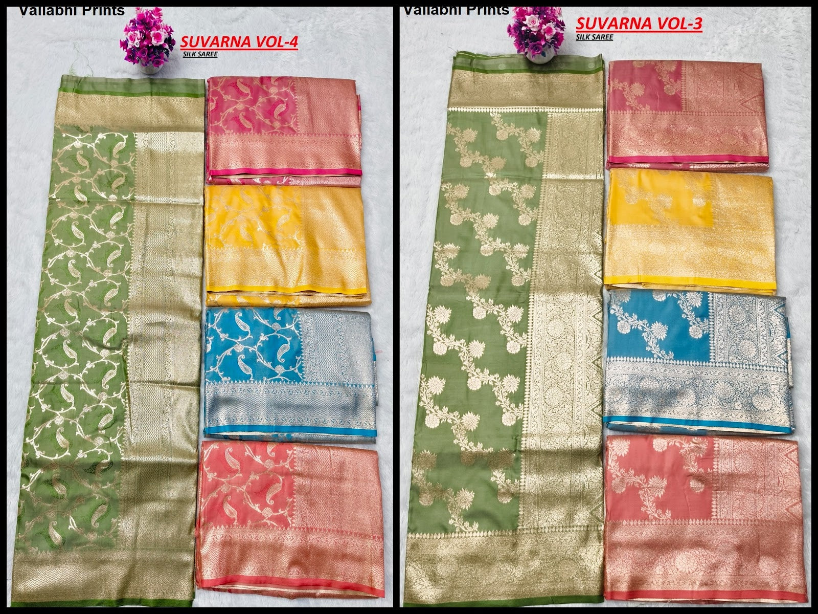 Suvarna Vallabhi Prints Silk Sarees Wholesale Rate