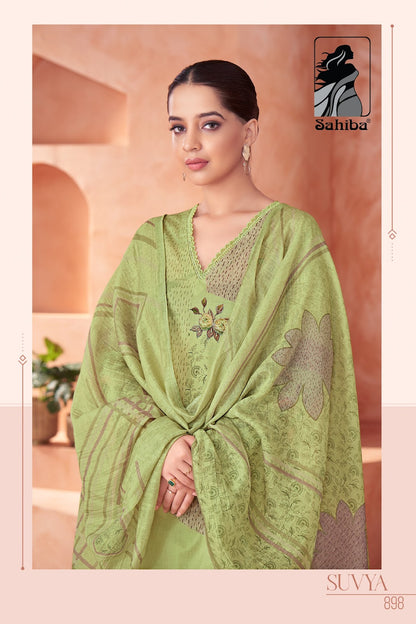 Suvya Sahiba Cotton Lawn Pant Style Suits Wholesaler Ahmedabad
