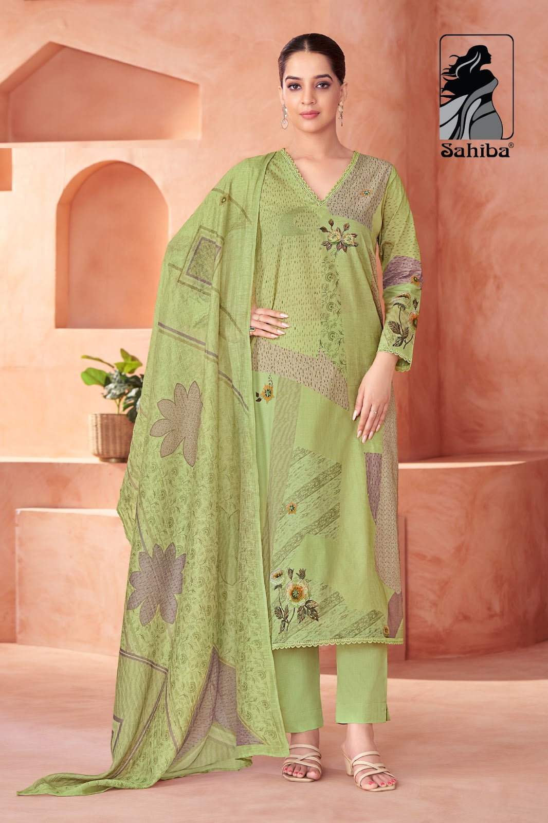 Suvya Sahiba Cotton Lawn Pant Style Suits Wholesaler Ahmedabad