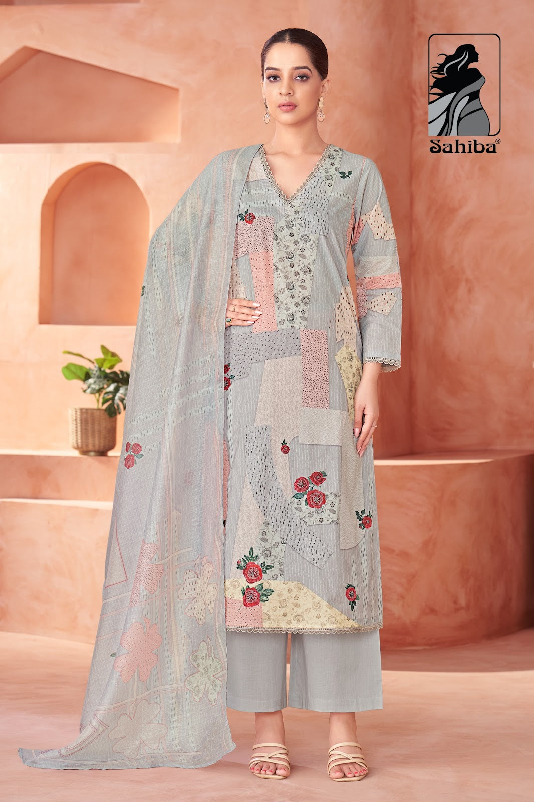 Suvya Sahiba Cotton Lawn Pant Style Suits Wholesaler Ahmedabad