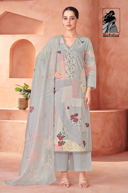 Suvya Sahiba Cotton Lawn Pant Style Suits Wholesaler Ahmedabad