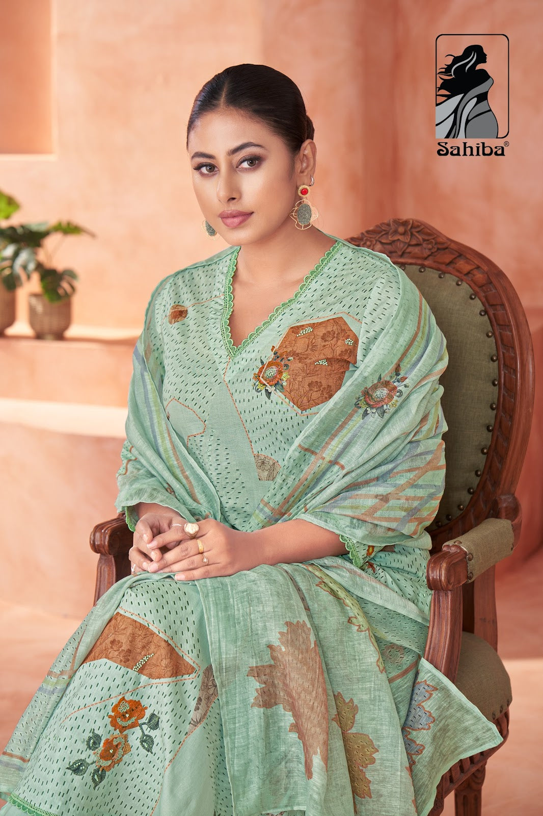 Suvya Sahiba Cotton Lawn Pant Style Suits Wholesaler Ahmedabad