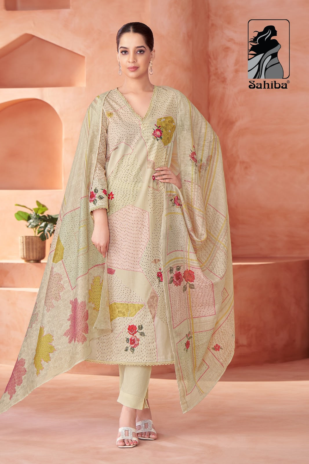 Suvya Sahiba Cotton Lawn Pant Style Suits Wholesaler Ahmedabad