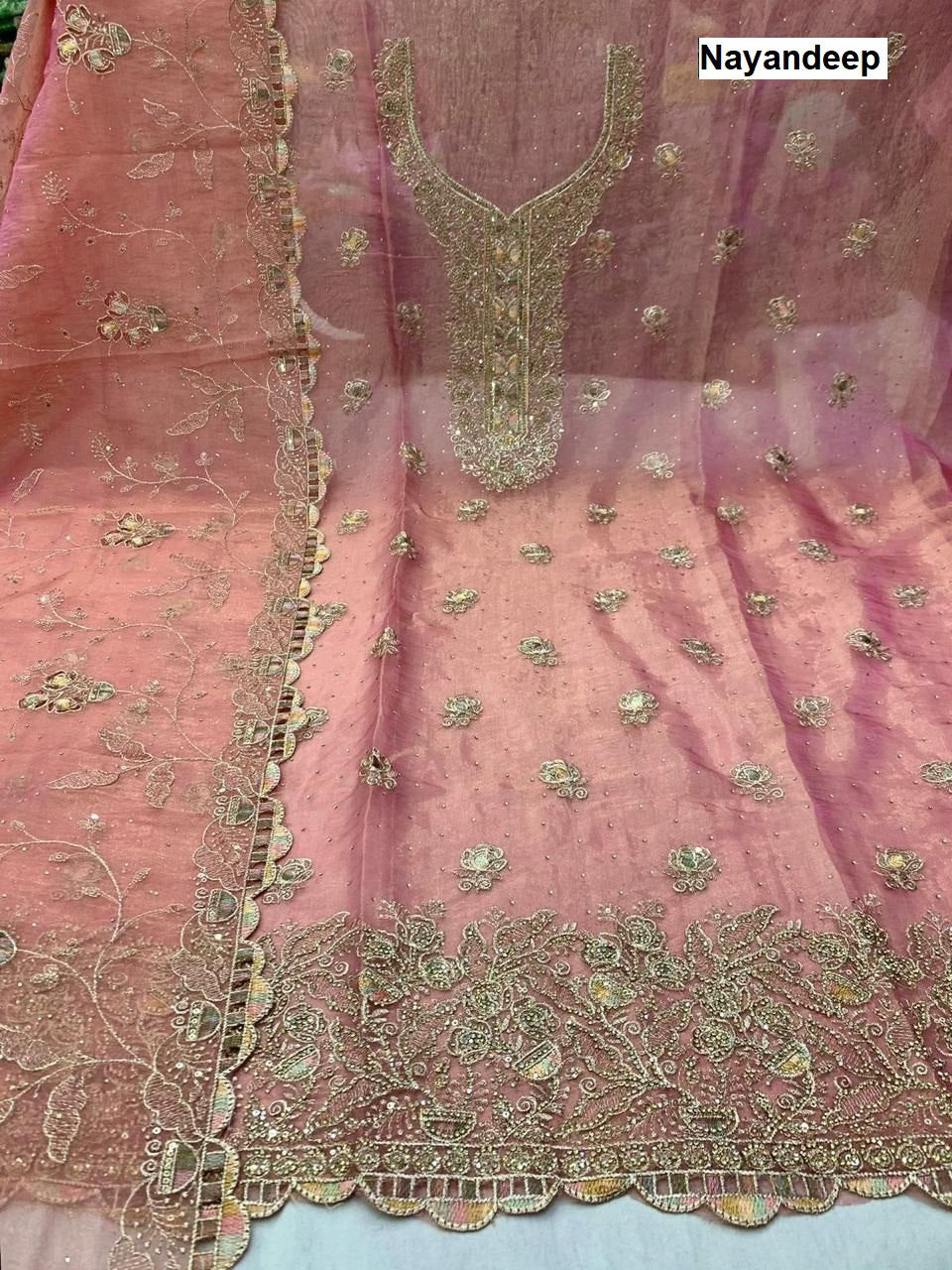 सुजी नयनदीप प्योर सिल्क सलवार सूट थोक भाव