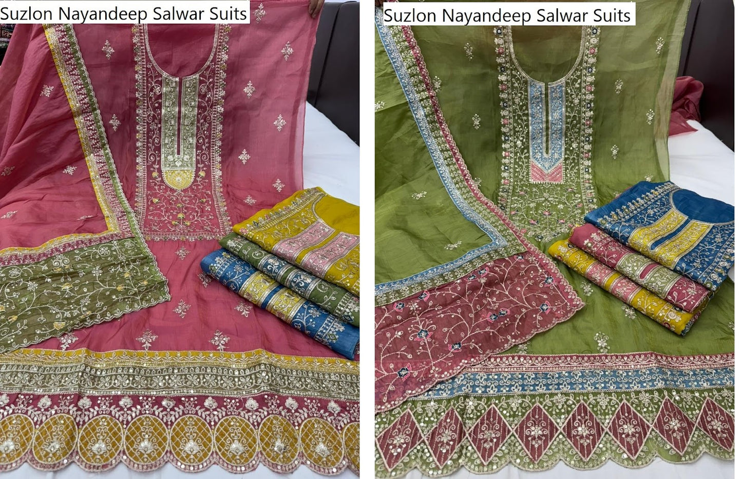 Suzlon Nayandeep Gold Crush Salwar Suits Exporter India