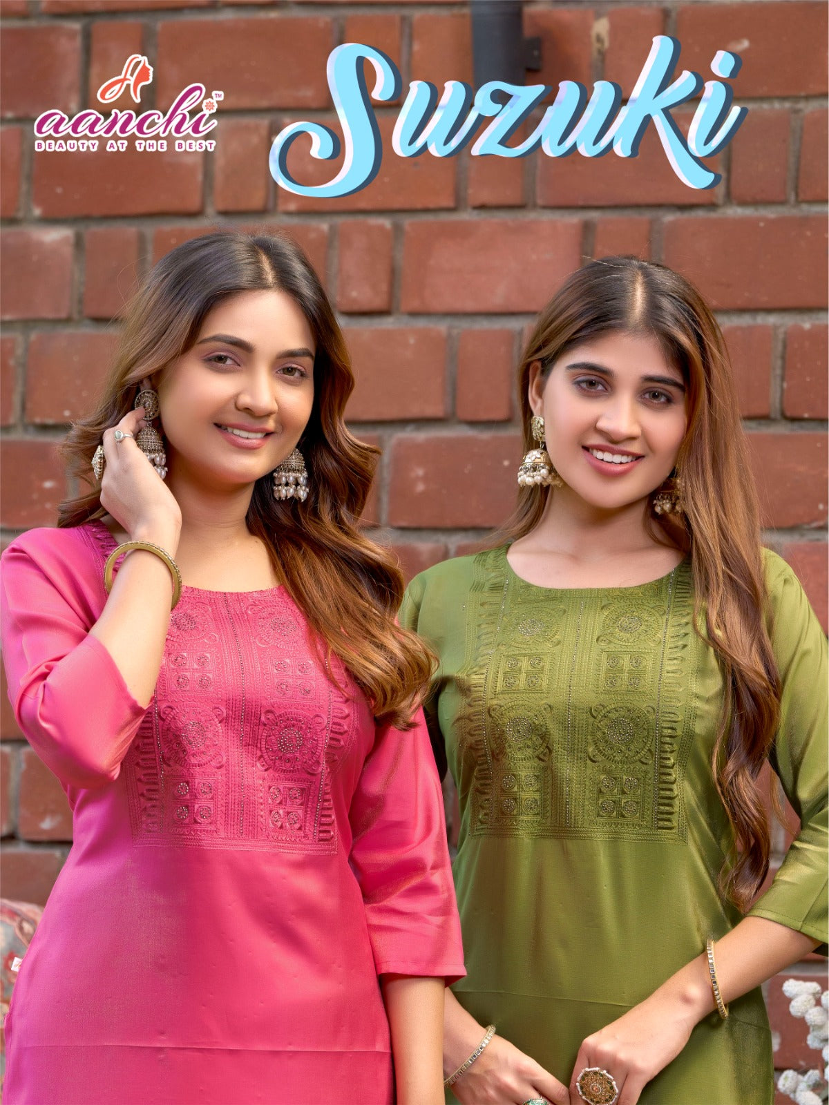 Suzuki Aanchi Roman Long Straight Kurti Exporter