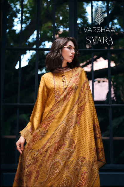 Svara Varshaa Viscose Crape Pant Style Suits Wholesaler Gujarat