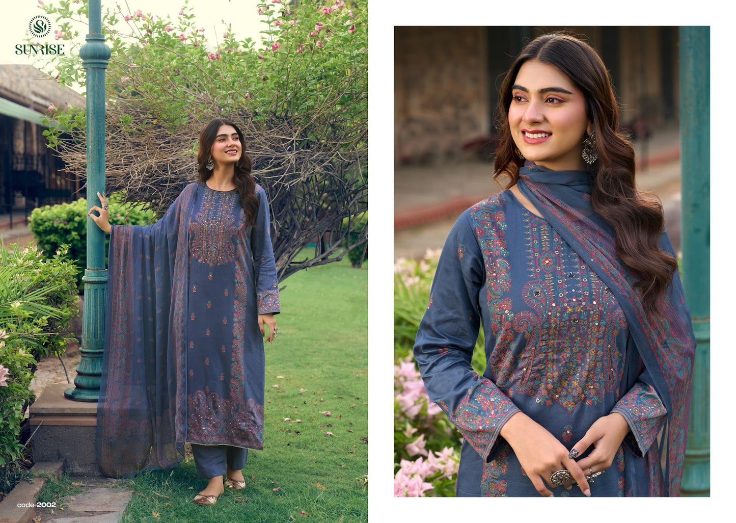 Svara Vol 2 Sunrise Jam Satin Pant Style Suits Exporter Ahmedabad
