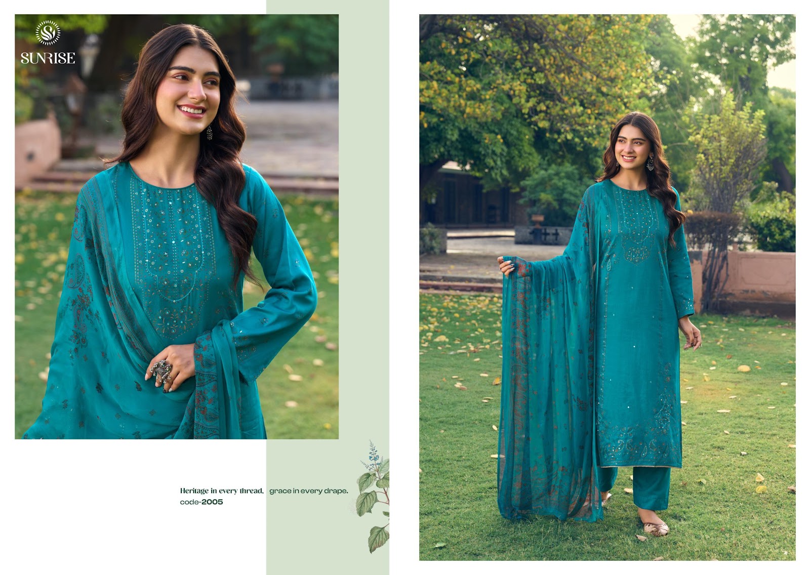 Svara Vol 2 Sunrise Jam Satin Pant Style Suits Exporter Ahmedabad