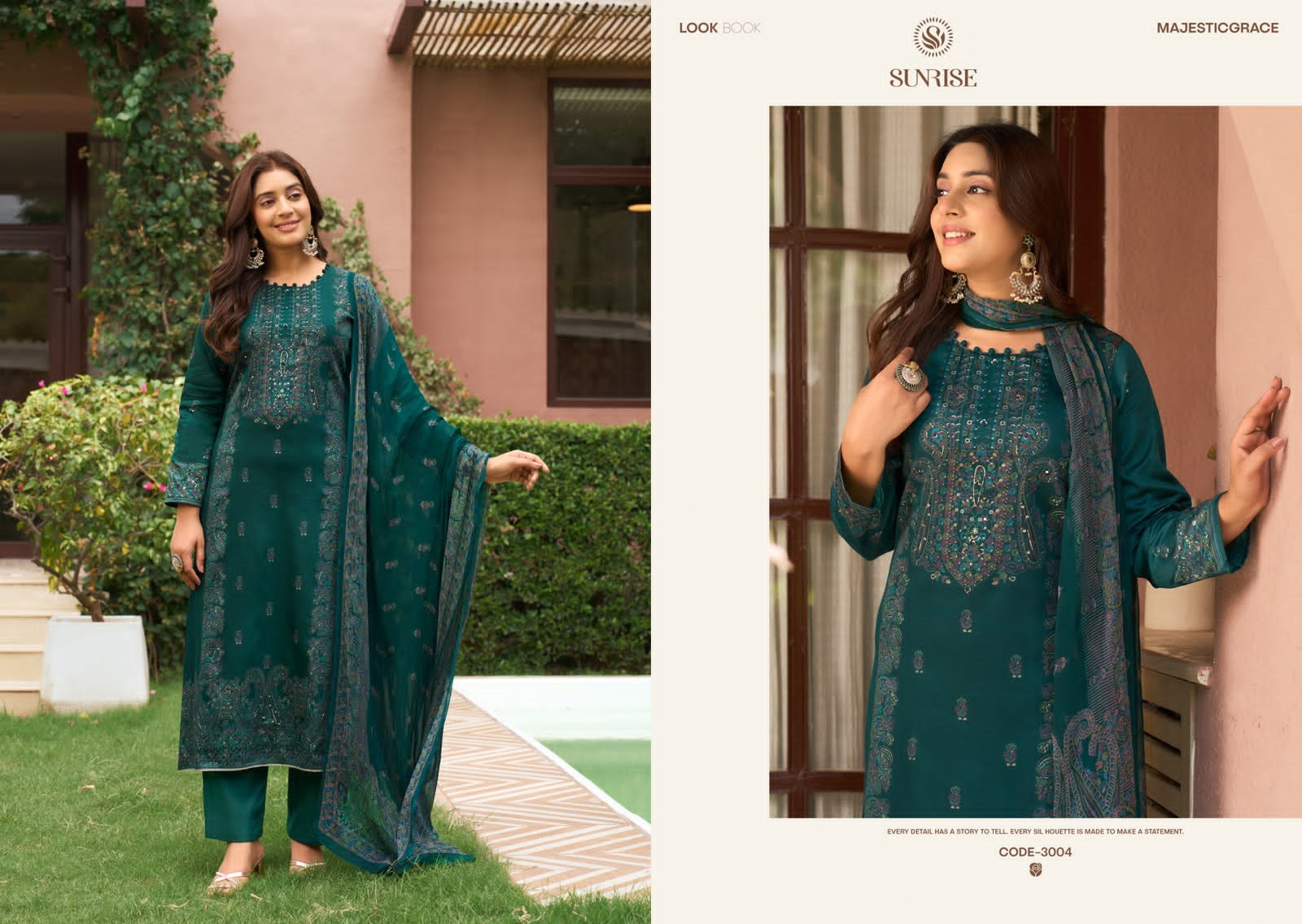 Svara Vol 3 Sunrise Jam Satin Pant Style Suits Wholesaler Gujarat