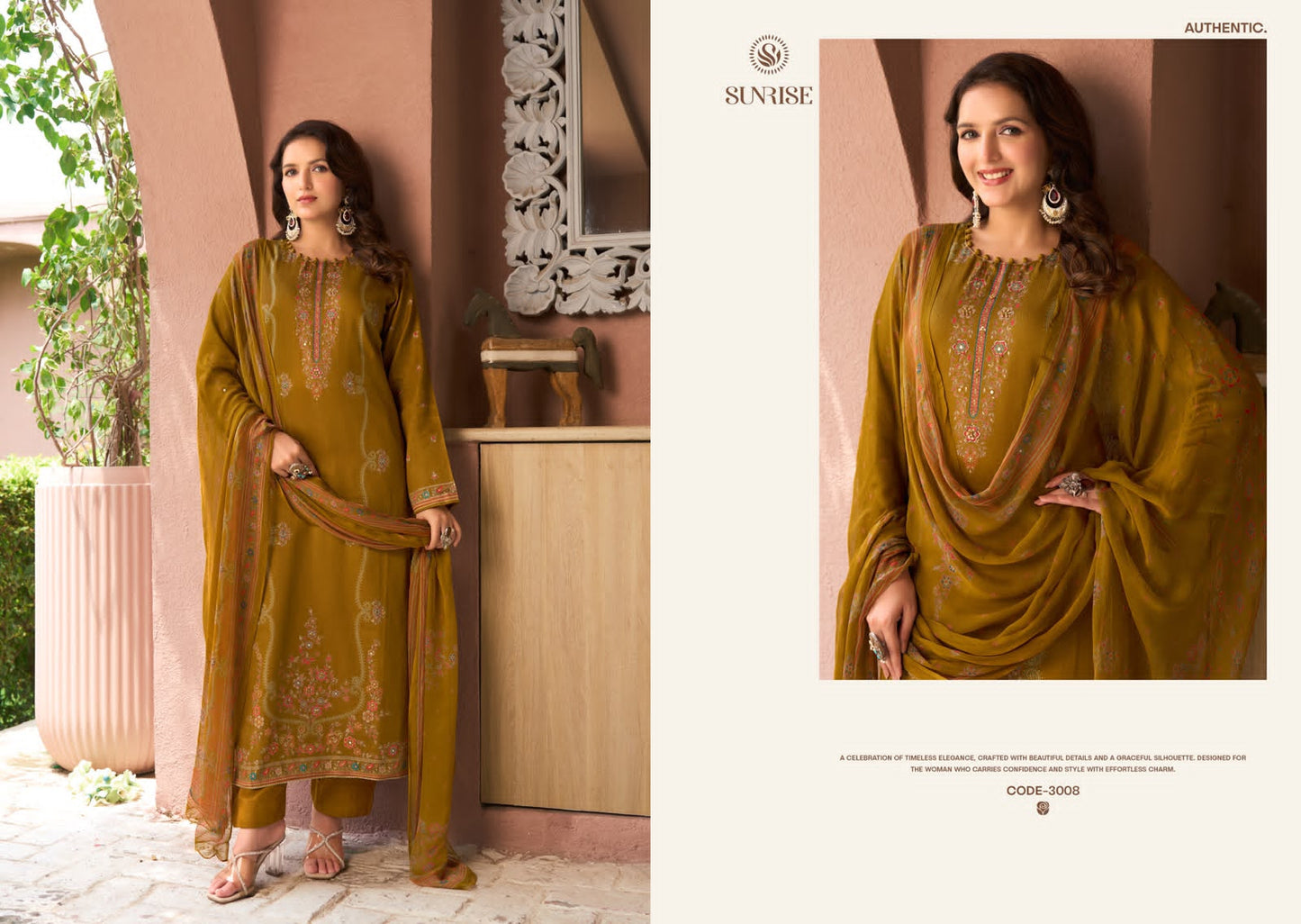 Svara Vol 3 Sunrise Jam Satin Pant Style Suits Wholesaler Gujarat