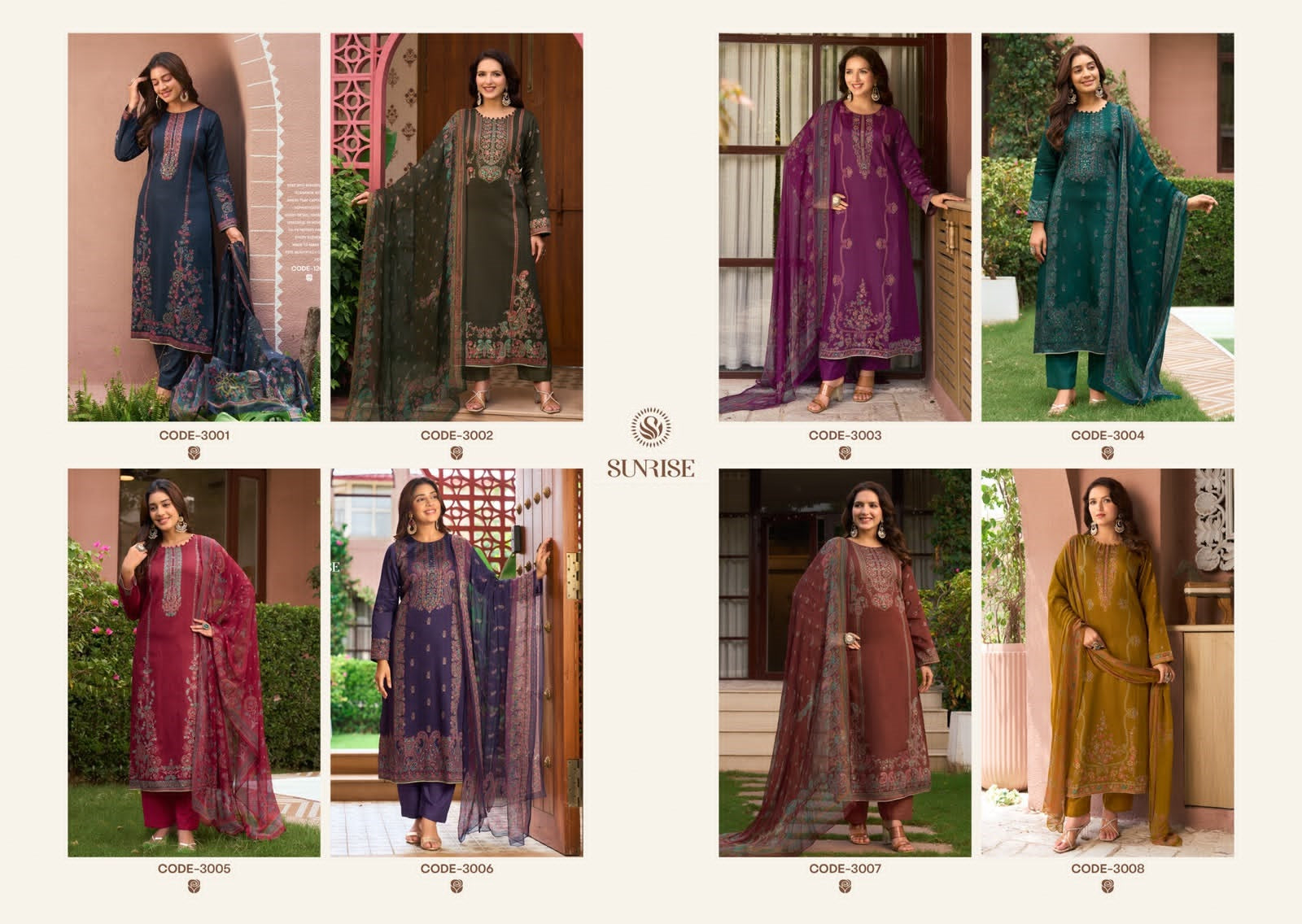 Svara Vol 3 Sunrise Jam Satin Pant Style Suits Wholesaler Gujarat