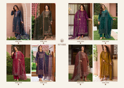 Svara Vol 3 Sunrise Jam Satin Pant Style Suits Wholesaler Gujarat