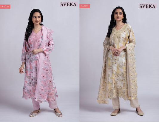 Sveka Naariti Muslin Pant Style Suits Wholesale Rate