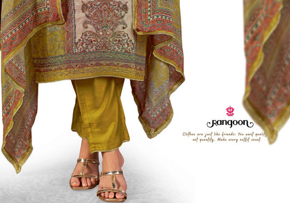 Sveta Rangoon Muslin Readymade Pant Style Suits Exporter