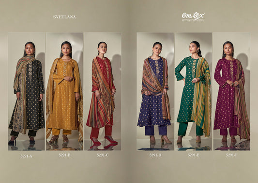 Svetlana Omtex Russian Silk Pant Style Suits Manufacturer Gujarat