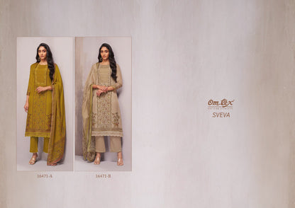 Sveva Omtex Organza Twill Pant Style Suits Manufacturer Gujarat