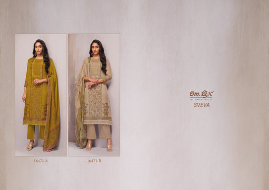 Sveva Omtex Organza Twill Pant Style Suits Manufacturer Gujarat