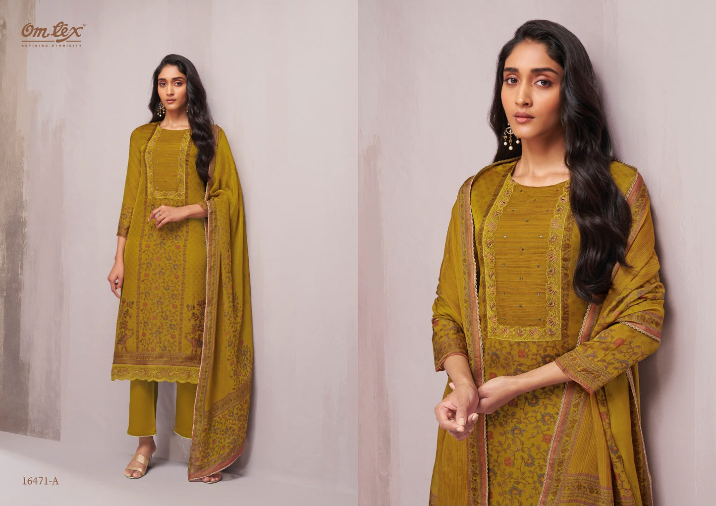 Sveva Omtex Organza Twill Pant Style Suits Manufacturer Gujarat
