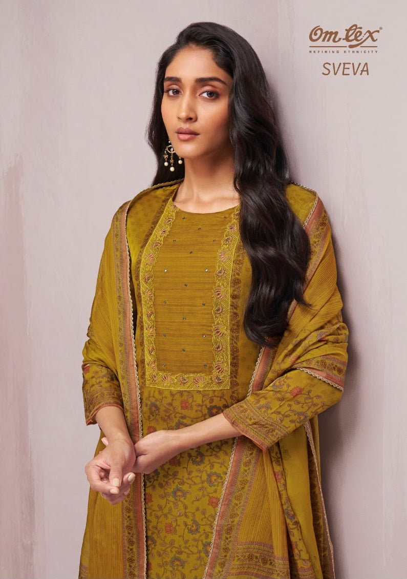 Sveva Omtex Organza Twill Pant Style Suits Manufacturer Gujarat