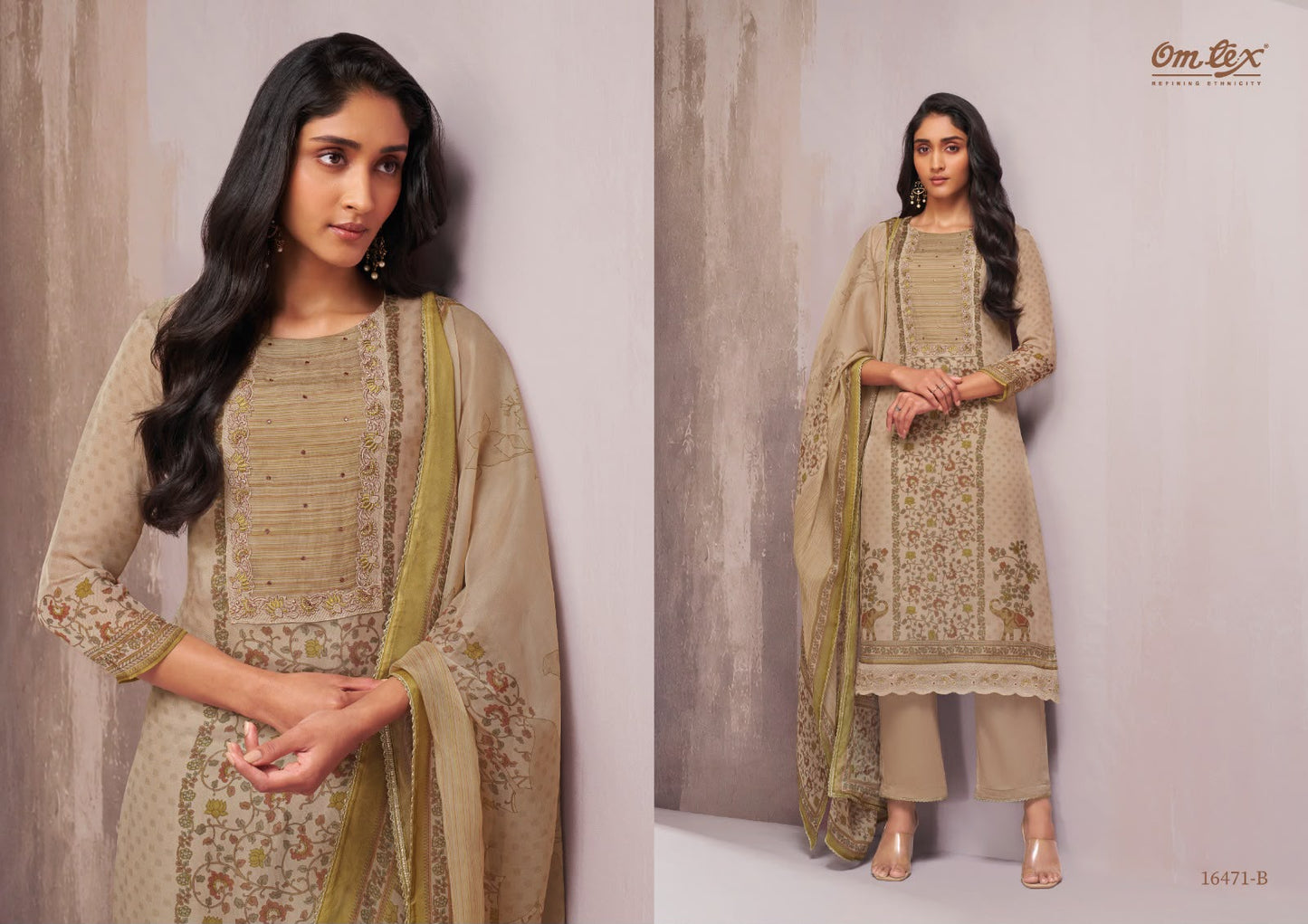 Sveva Omtex Organza Twill Pant Style Suits Manufacturer Gujarat