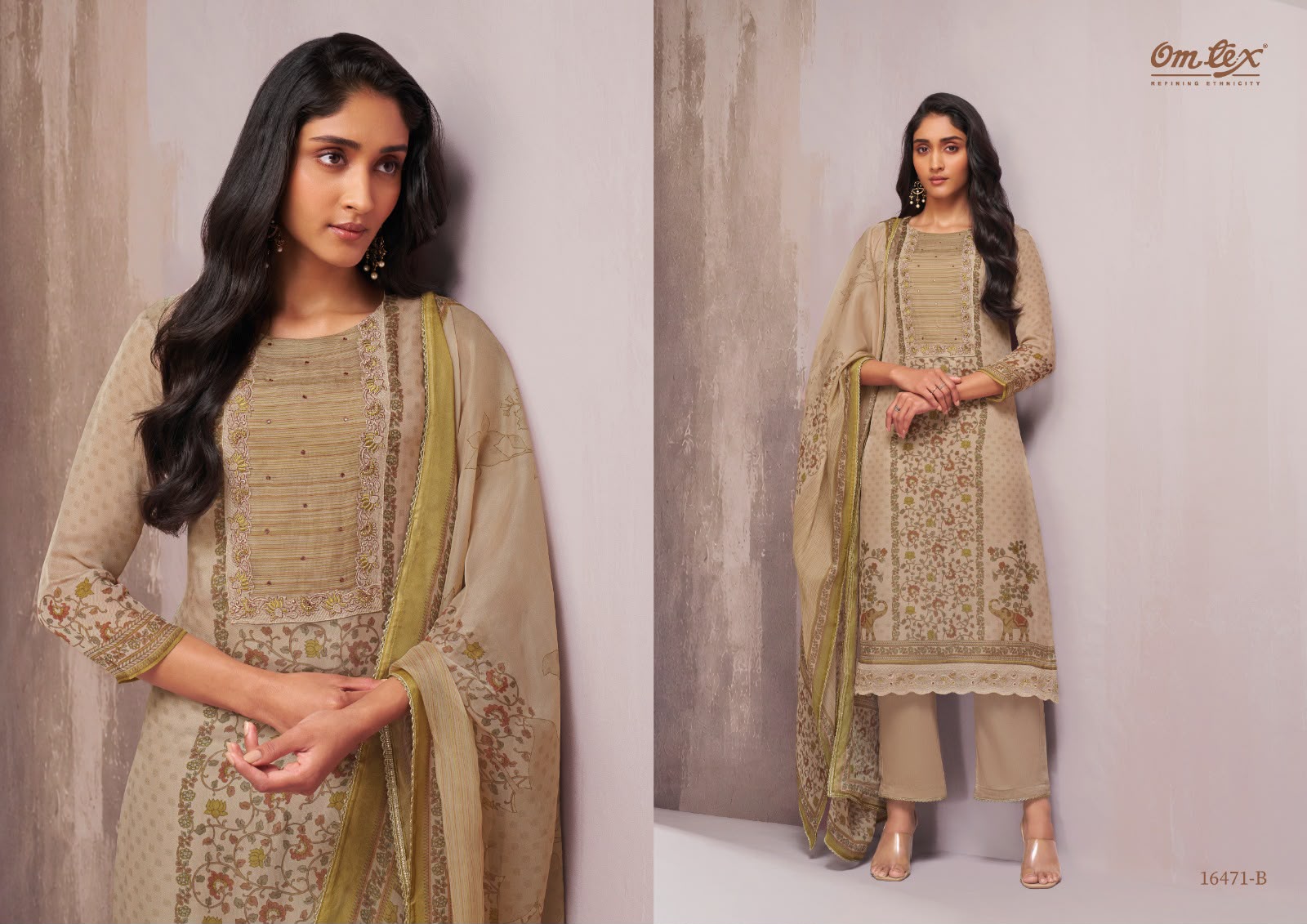 Sveva Omtex Organza Twill Pant Style Suits Manufacturer Gujarat
