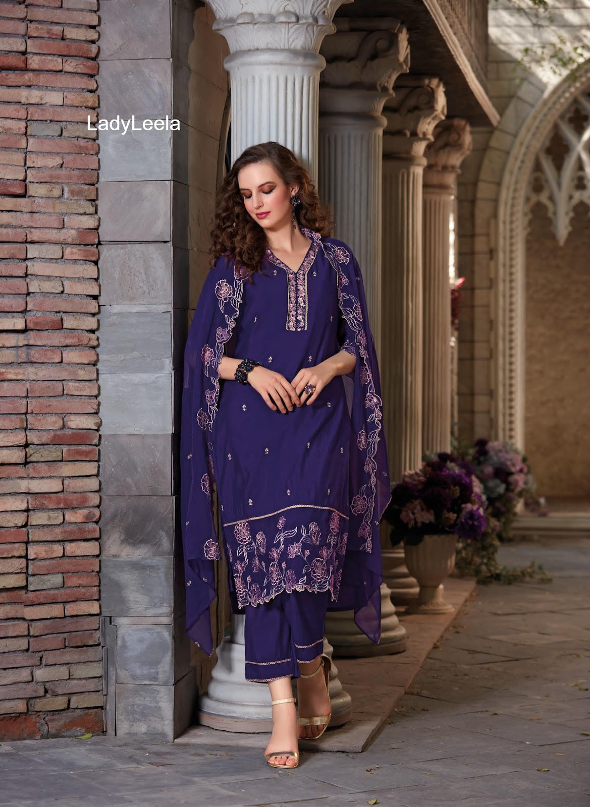 Swaara Ladyleela Viscose Silk Readymade Pant Style Suits Supplier