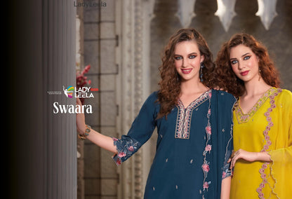 Swaara Ladyleela Viscose Silk Readymade Pant Style Suits Supplier