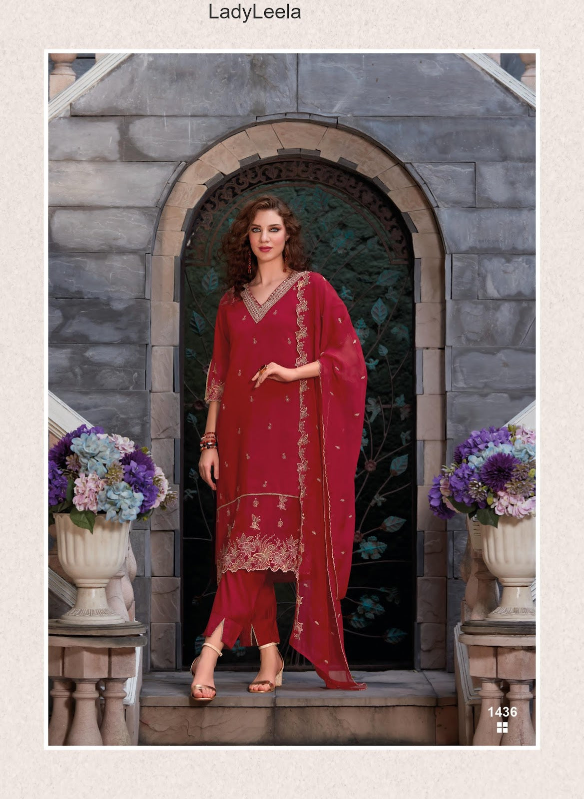 Swaara Ladyleela Viscose Silk Readymade Pant Style Suits Supplier