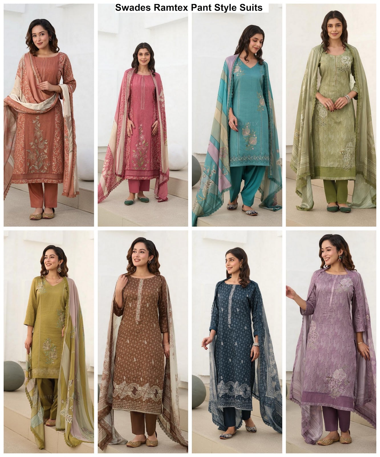 Swades Ramtex Cotton Pant Style Suits Wholesale