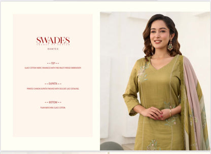 Swades Ramtex Cotton Pant Style Suits Wholesale