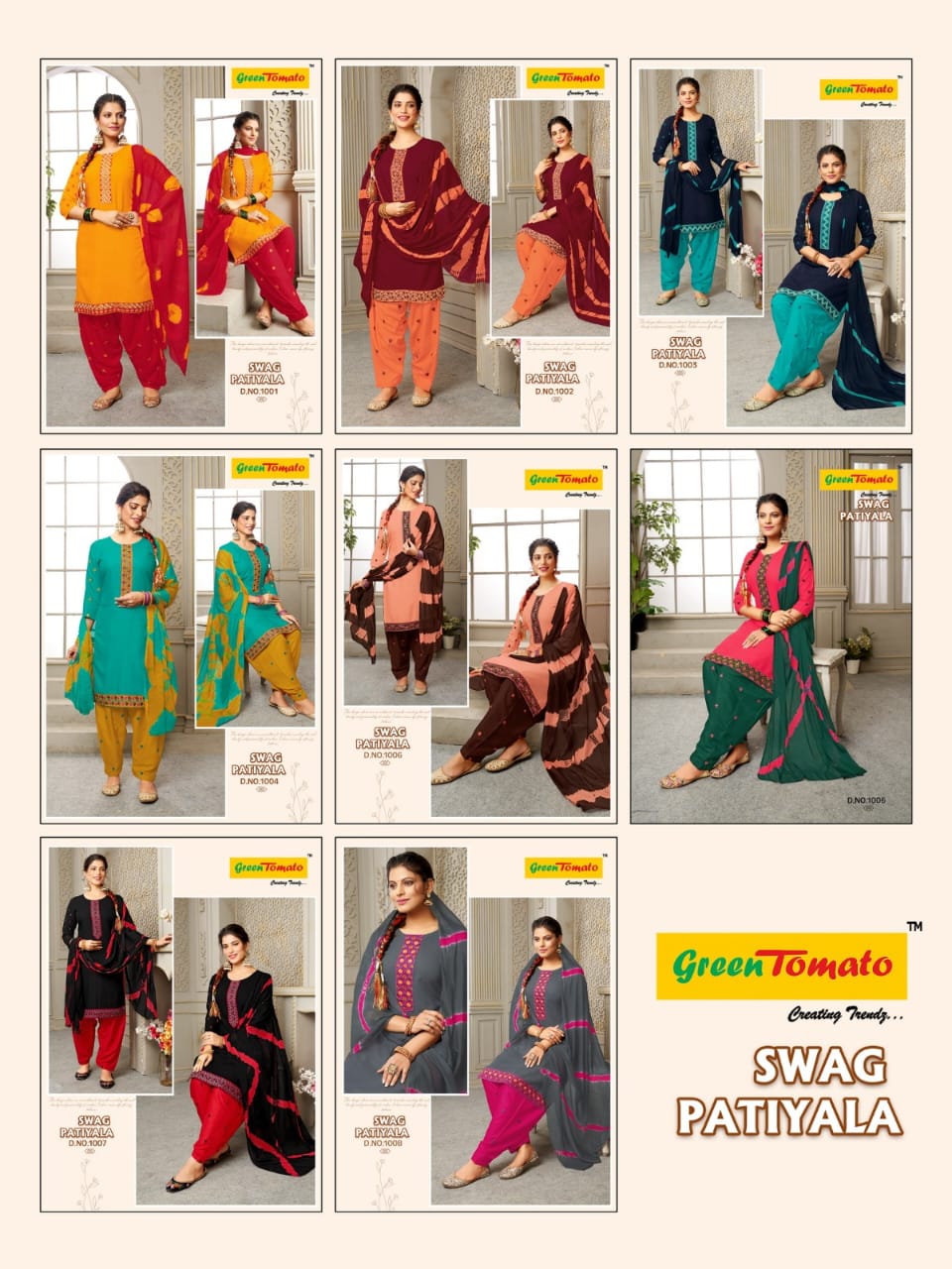 Swag Patiyala Green Tomato Rayon Readymade Salwar Suits Exporter India