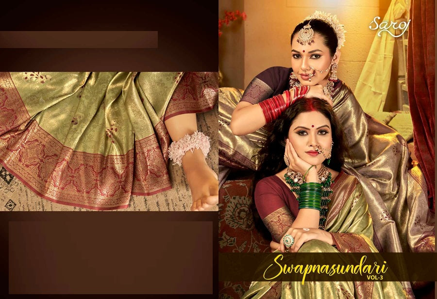 Swapnsundari Vol 3 Saroj Silk Sarees Supplier Gujarat