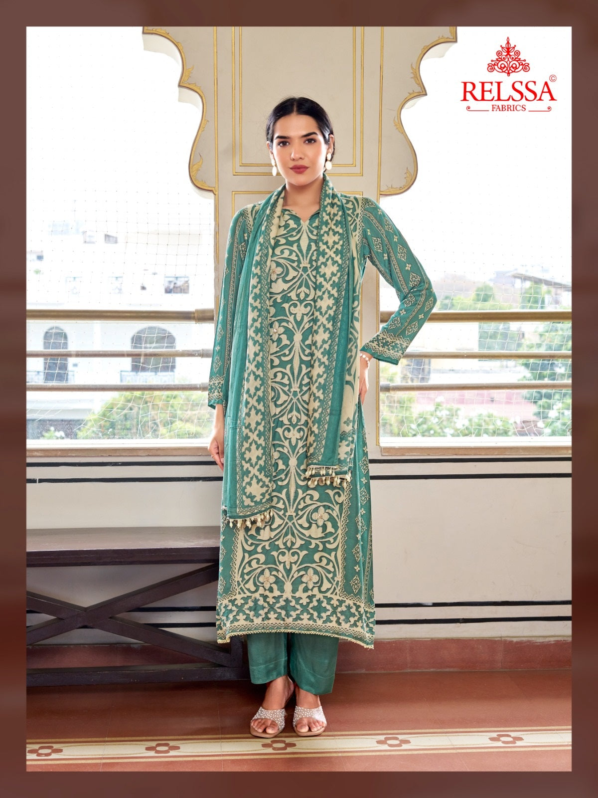 Swara 2 Relssa Fabrics Pure Maslin Pant Style Suits Exporter India