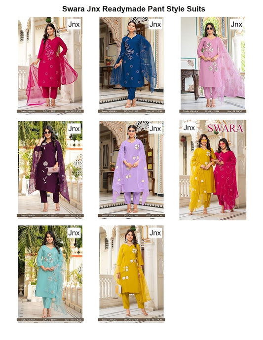 Swara Jnx Readymade Pant Style Suits Manufacturer Ahmedabad