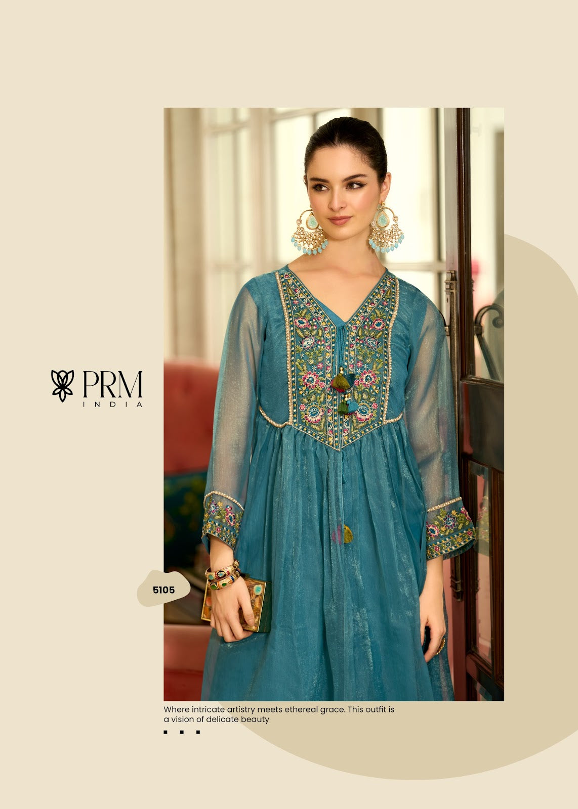 Swara Prm India Organza Kurti Pant Set Exporter