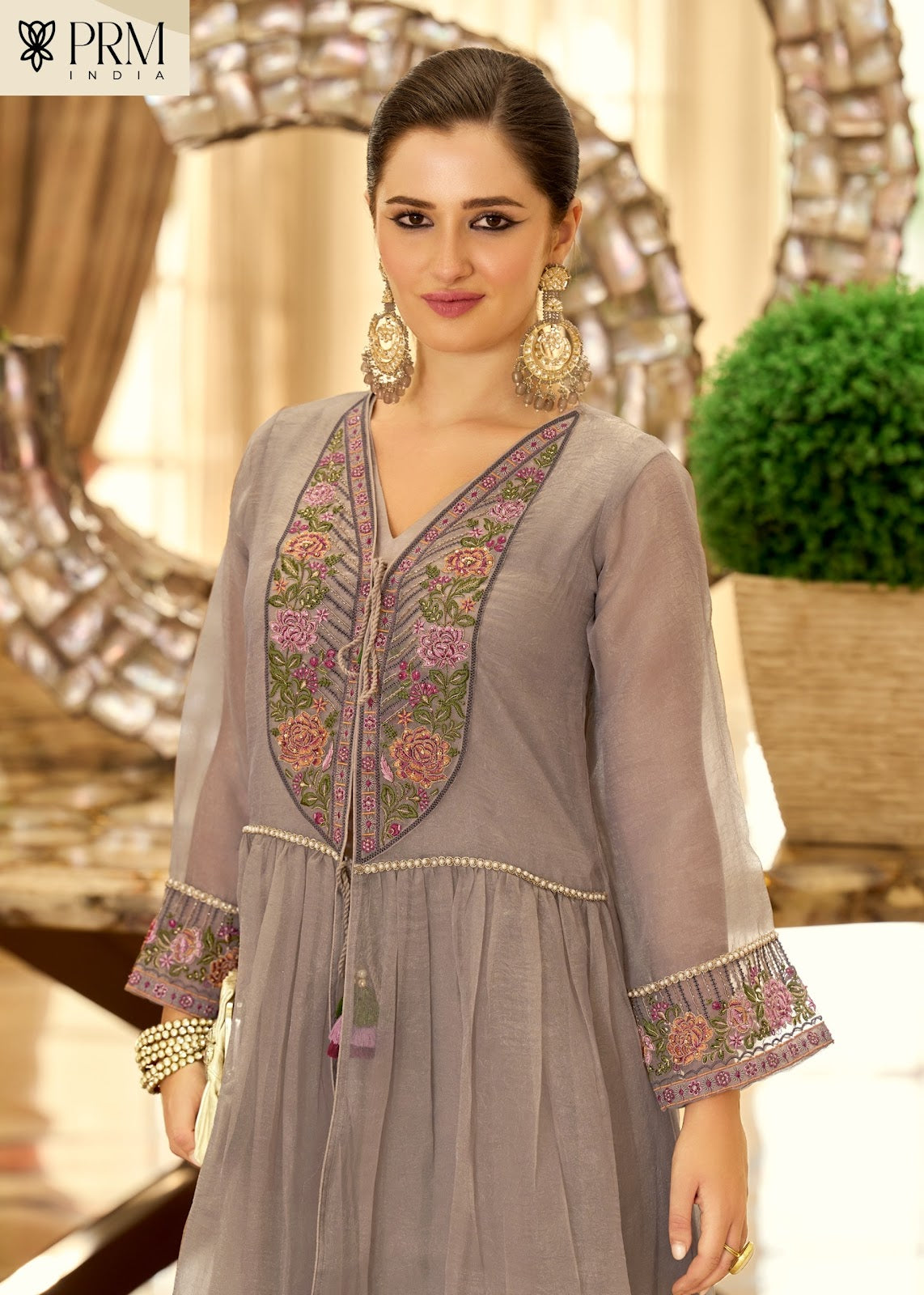 Swara Prm India Organza Kurti Pant Set Exporter