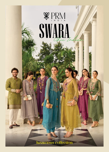 Swara Prm India Organza Kurti Pant Set Exporter