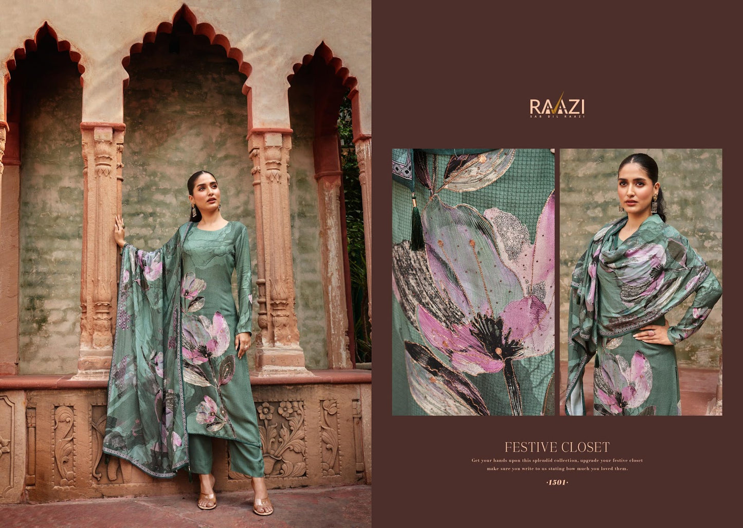 Swara Raazi Pashmina Suits Exporter India