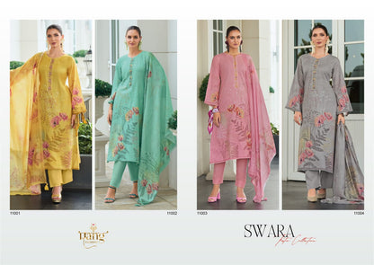 Swara Rang Fashion Viscose Linen Pant Style Suits Manufacturer Ahmedabad