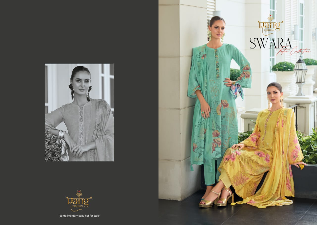 Swara Rang Fashion Viscose Linen Pant Style Suits Manufacturer Ahmedabad