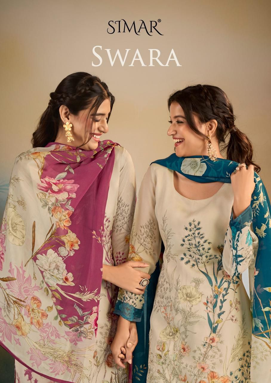 Swara Simar Viscose Organza Pant Style Suits Manufacturer