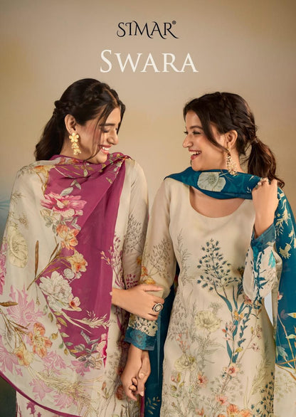 Swara Simar Viscose Organza Pant Style Suits Manufacturer